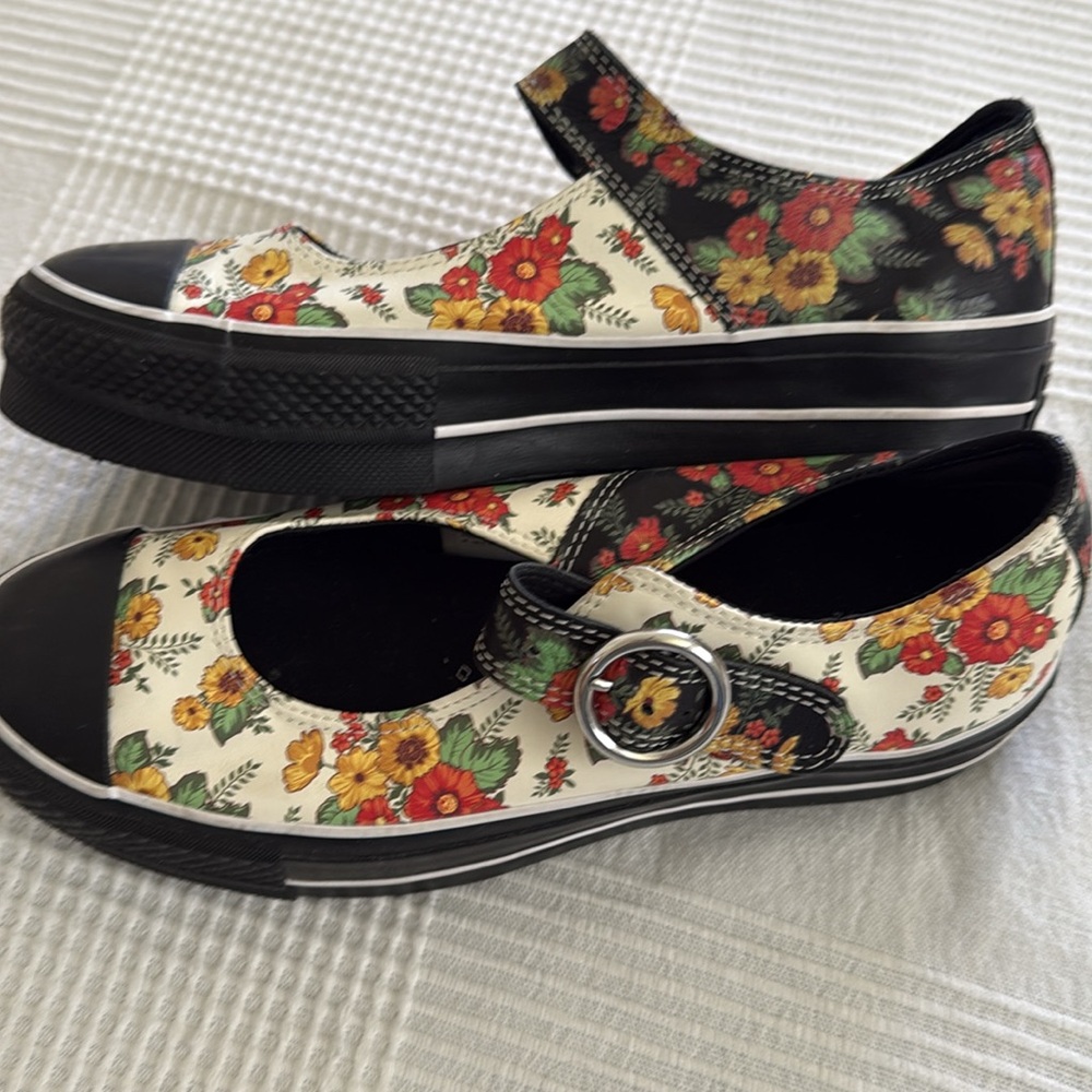 Leather Floral Converse All Star Mary Jane - Picture 5 of 5